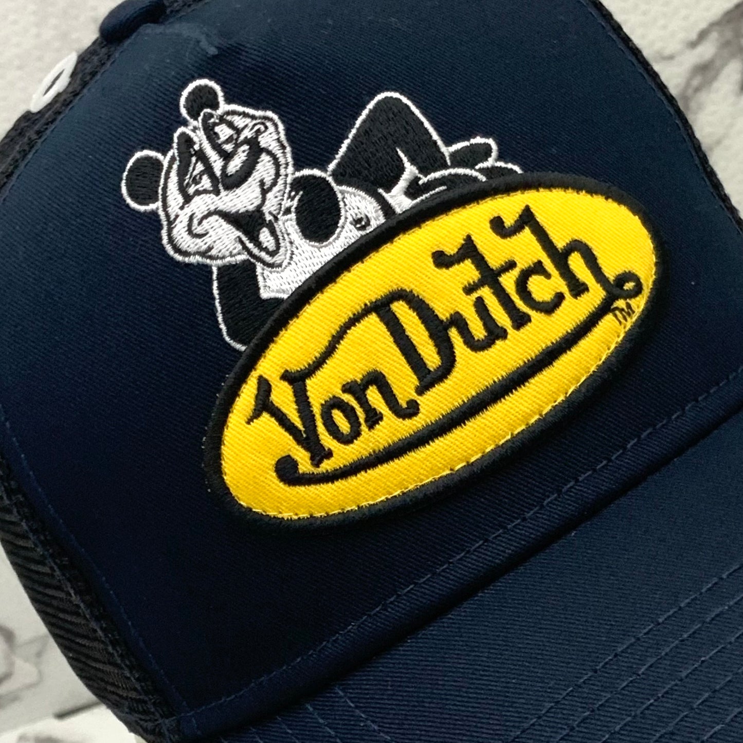 VonDutch Navy | Black | Yellow Fashion Trucker Hat NWT