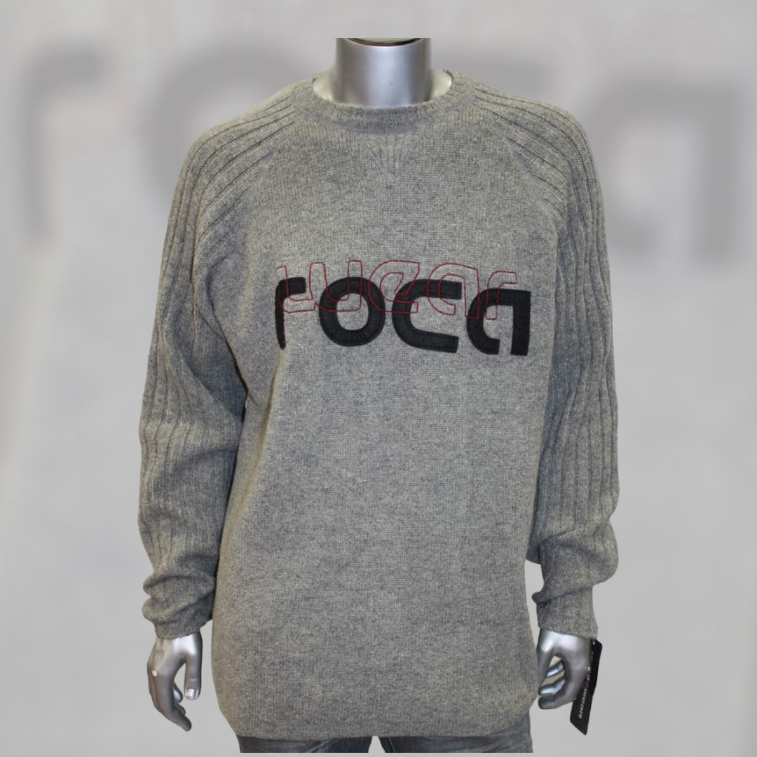 Men's Rocawear Grey | Black | Burgundy Sweater 100% Lamb's Wool NWT