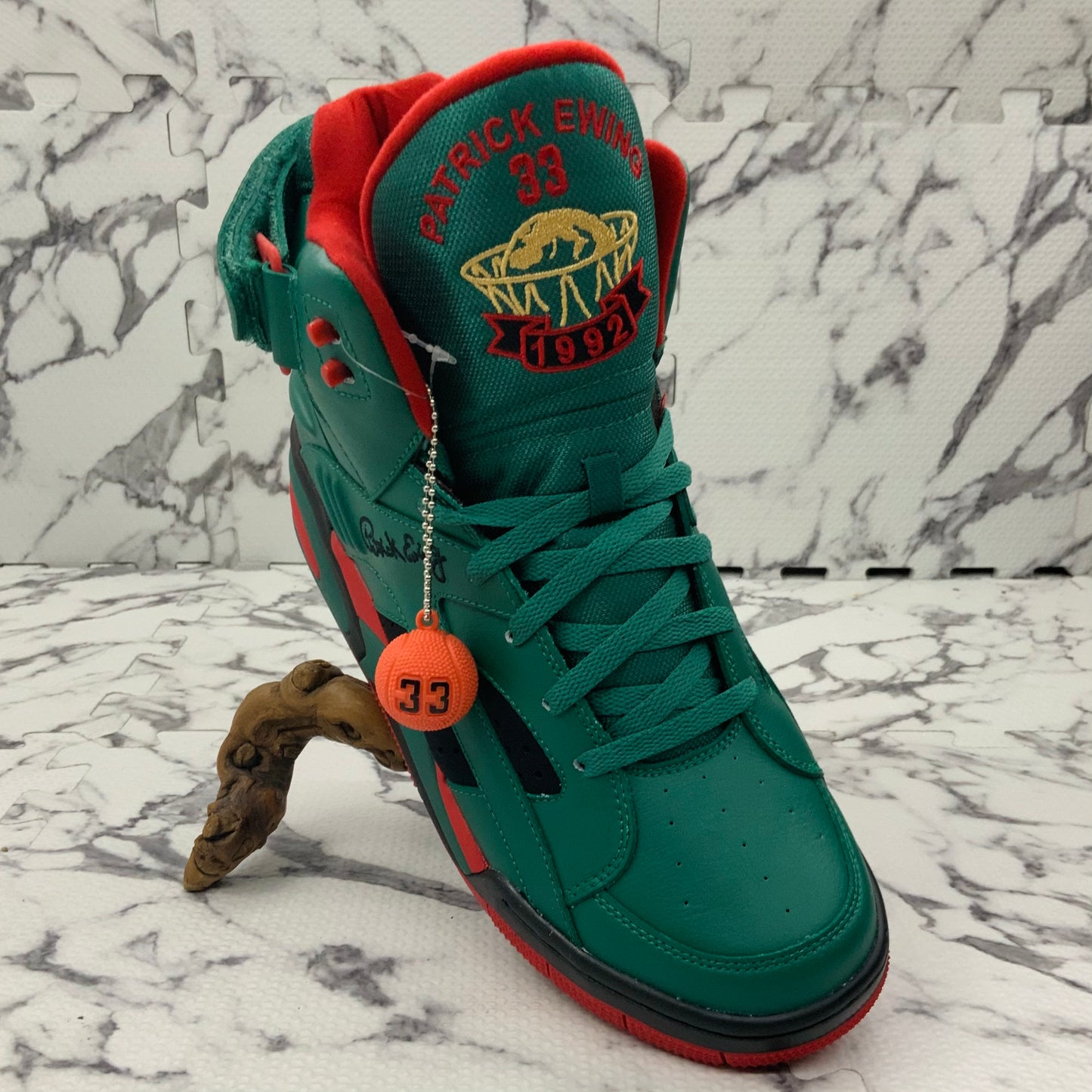 Men’s Patrick Ewing Eclipse Green | Red Sneakers NWT