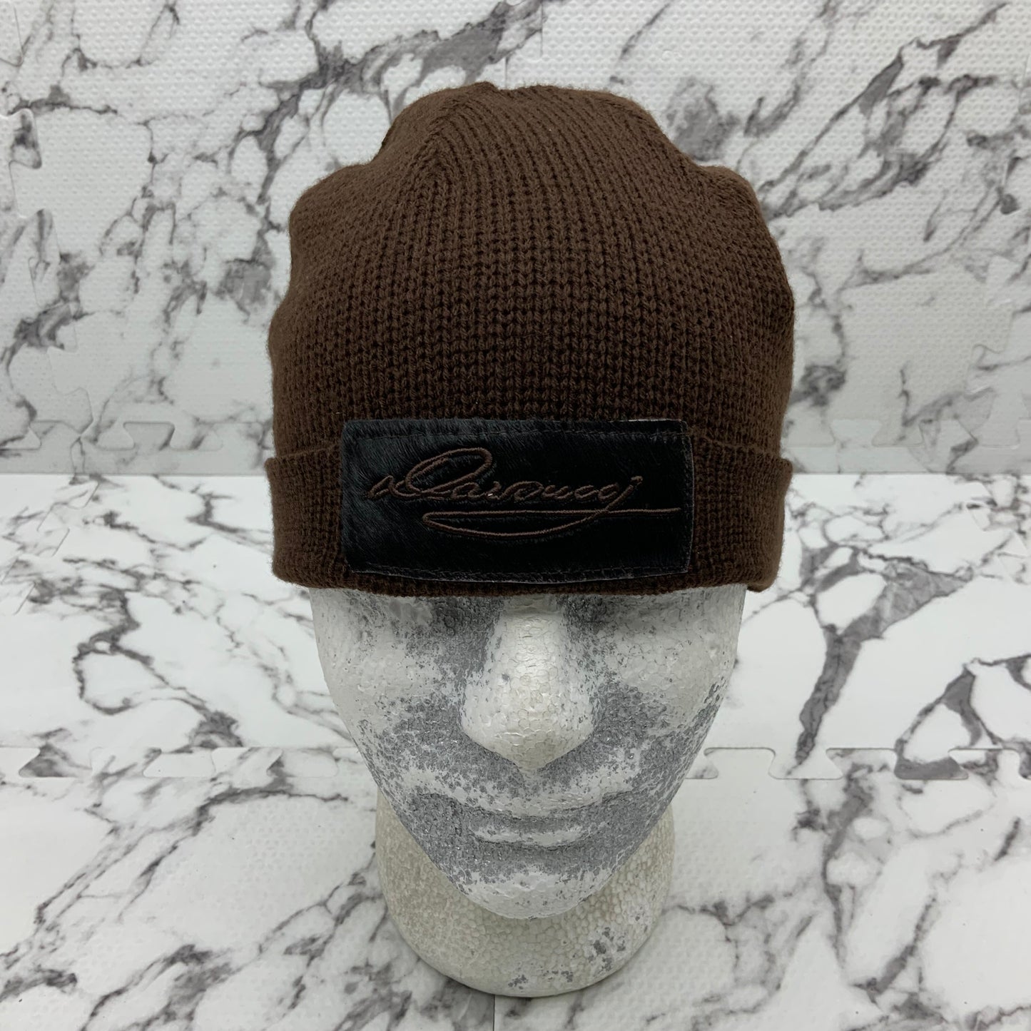 Men's Davoucci Brown | Black Pony Hair Casual Beanies NWT