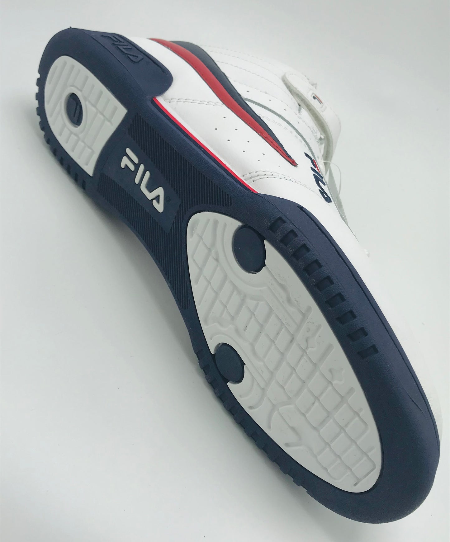 Men's Fila F-13V Lea/Syn White | Navy | Red High Top Sneakers NWT