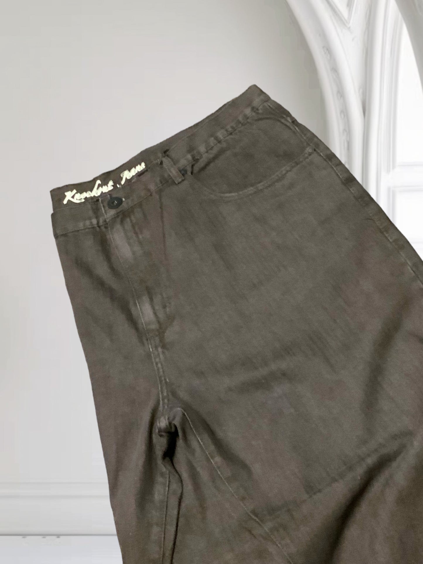 Men's Knockout Big & Tall Solid Brown Denim Pants NWT