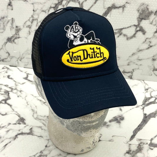 VonDutch Navy | Black | Yellow Fashion Trucker Hat NWT