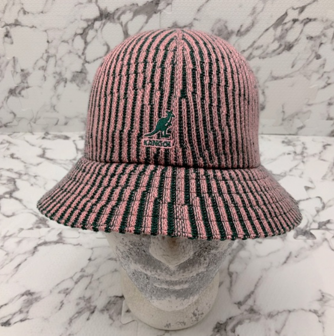 Men's Kangol Contour Wave Pink | Grey Bucket Hat NWT