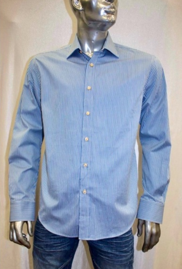 Men's Rufus Lt.Blue | White Plaid Long Sleeve Button Down Shirt NWT