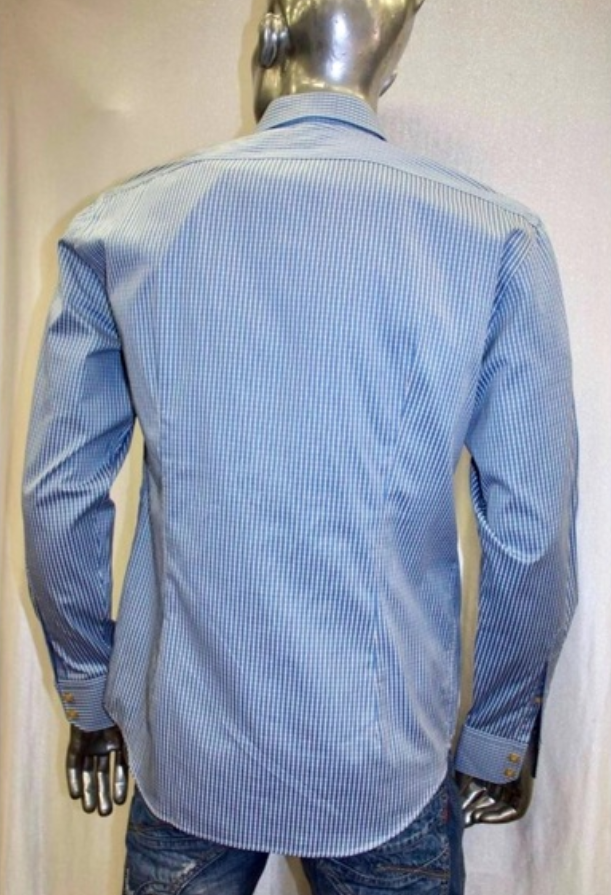 Men's Rufus Lt.Blue | White Plaid Long Sleeve Button Down Shirt NWT