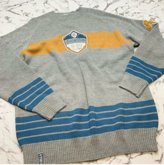 Men's Rocawear Charcoal Grey | Orange | Blue Crewneck Sweater NWT