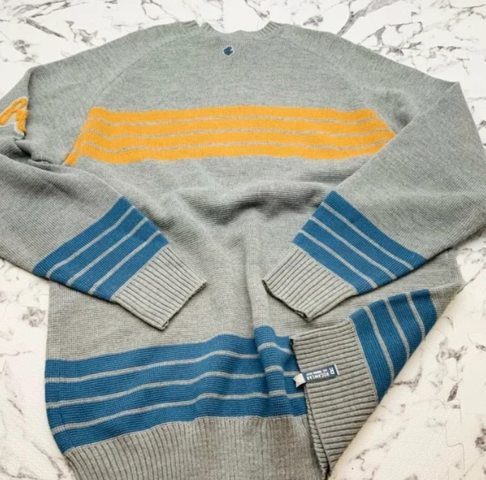 Men's Rocawear Charcoal Grey | Orange | Blue Crewneck Sweater NWT