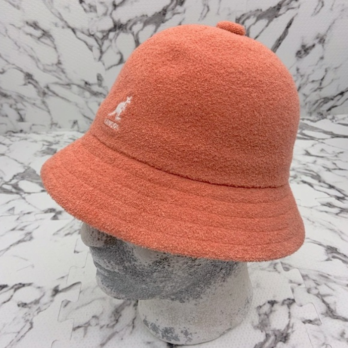 Men's Kangol Bermuda Salmon | White Casual Bucket Hat NWT