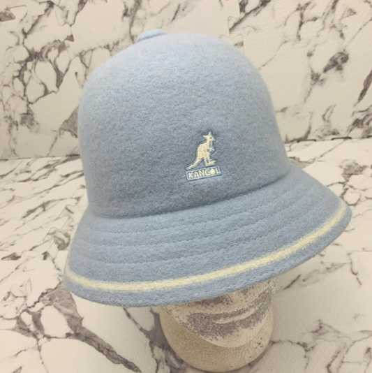 Men's Kangol Stripe Sky | White Casual Bucket Hats NWT