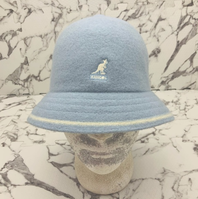 Men's Kangol Stripe Sky | White Casual Bucket Hats NWT