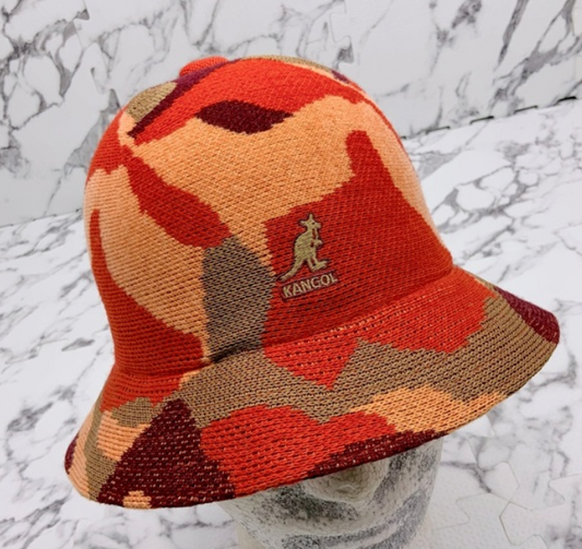 Men's Kangol Joyful Collage Orange | Burgundy | Khaki Casual Bucket Hat NWT