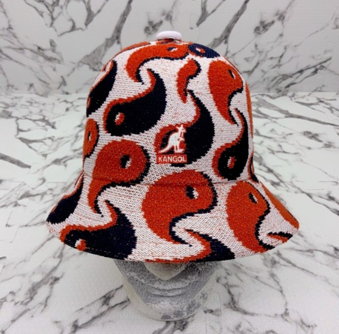 Men's Kangol 3D Balance White | Burn Orange | Navy Casual Bucket Hats NWT