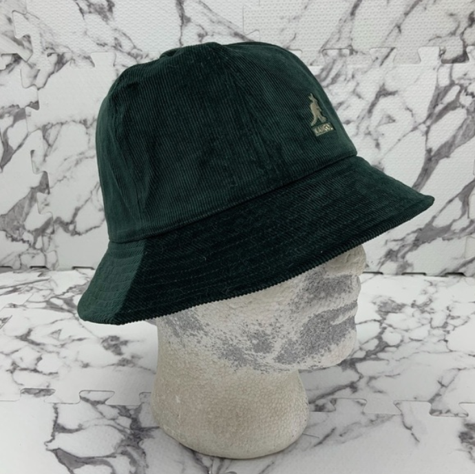 Men's Kangol Dk Green Corduroy Casual Bucket Hat NWT