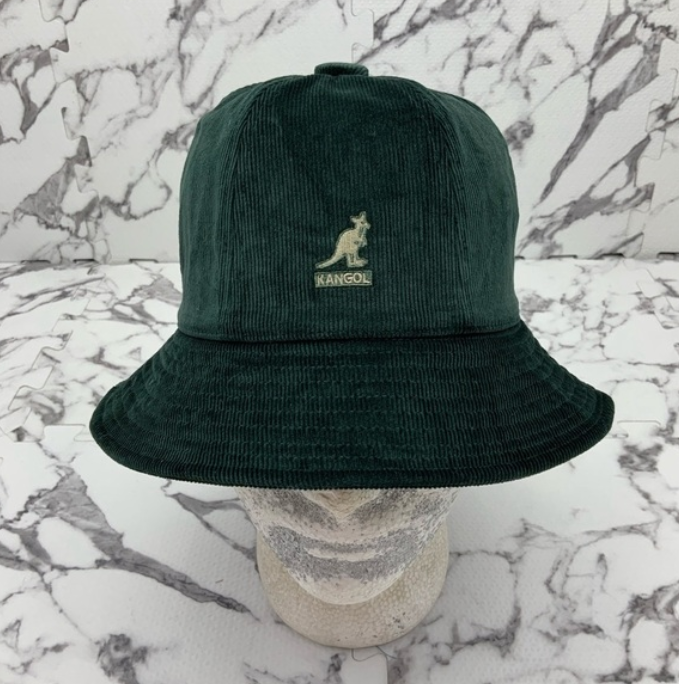 Men's Kangol Dk Green Corduroy Casual Bucket Hat NWT