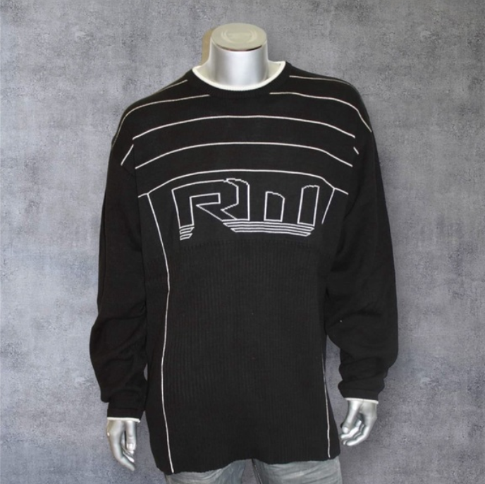 Men's Rocawear Black | White Crewneck Sweater NWT