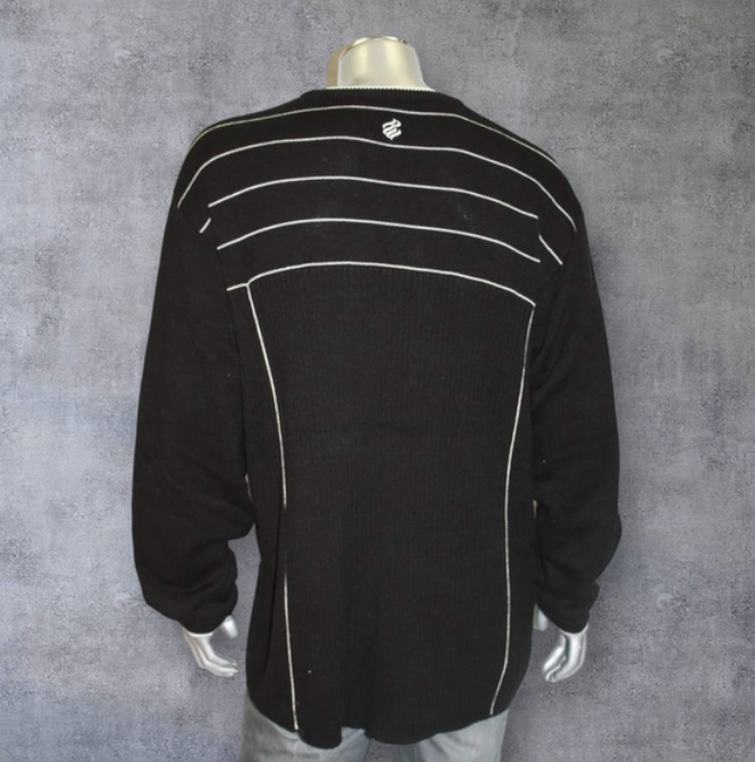 Men's Rocawear Black | White Crewneck Sweater NWT