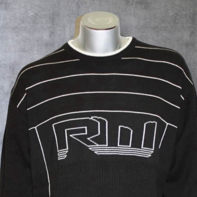 Men's Rocawear Black | White Crewneck Sweater NWT