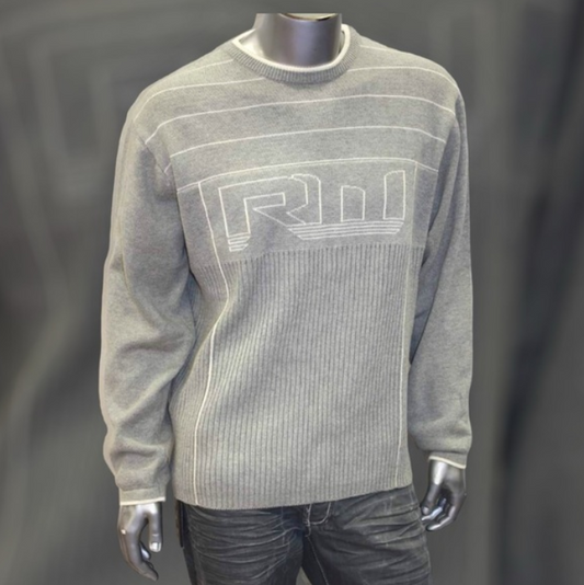 Men's Rocawear Grey | Off White Crewneck Sweater NWT