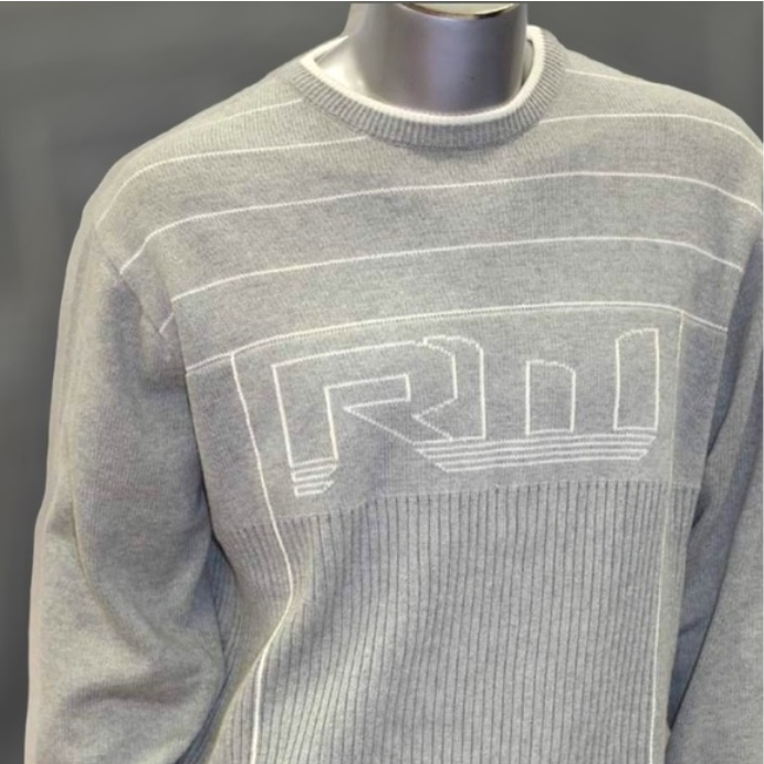 Men's Rocawear Grey | Off White Crewneck Sweater NWT