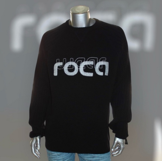 Men's Rocawear Black | Grey | White Sweater 100% Lamb's Wool NWT