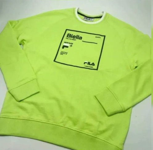 Men's Fila Lime Green Crewneck Sweatshirt NWT