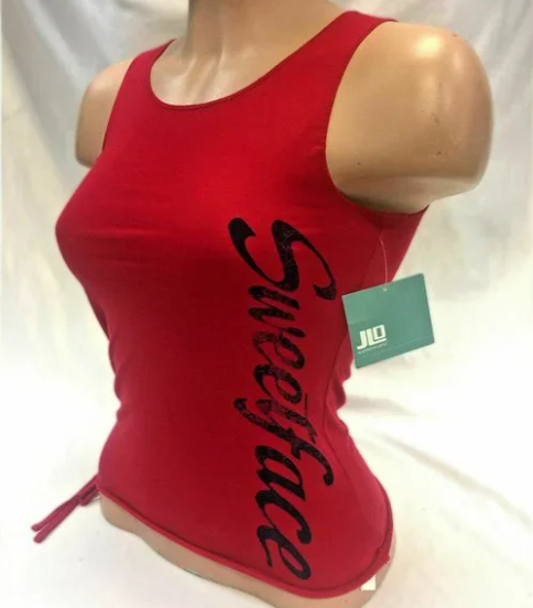 Women's JLO by Jennifer Lopez Red | Navy Sweetface Tank Top NWT