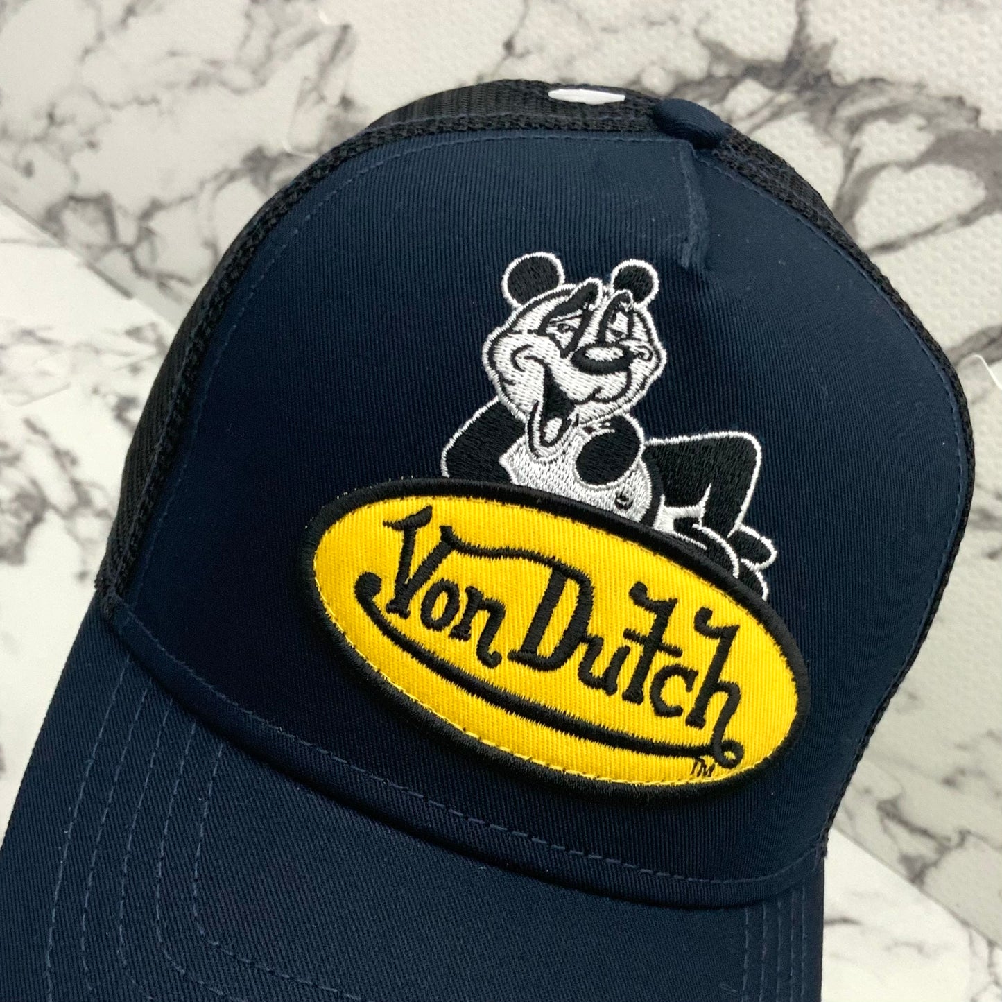 VonDutch Navy | Black | Yellow Fashion Trucker Hat NWT