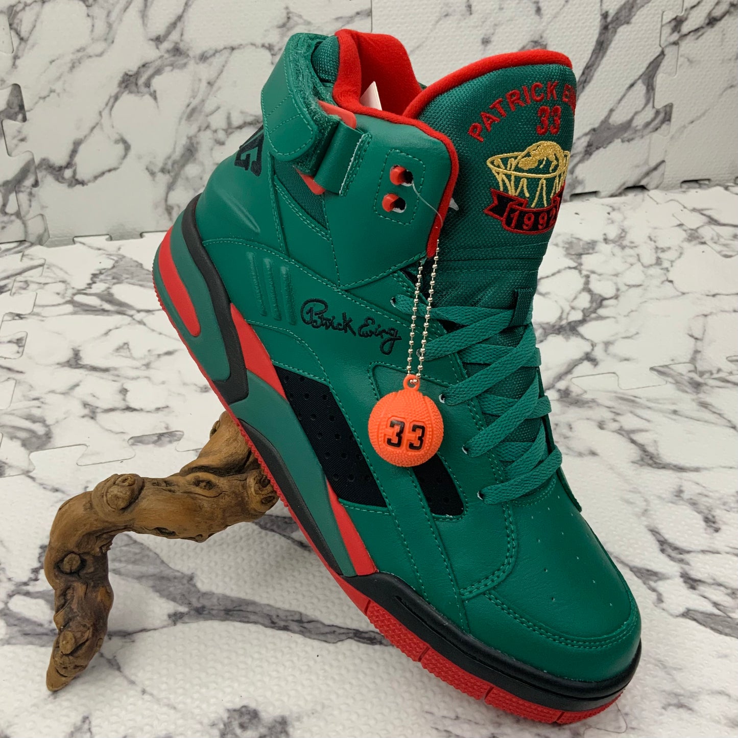 Men’s Patrick Ewing Eclipse Green | Red Sneakers NWT