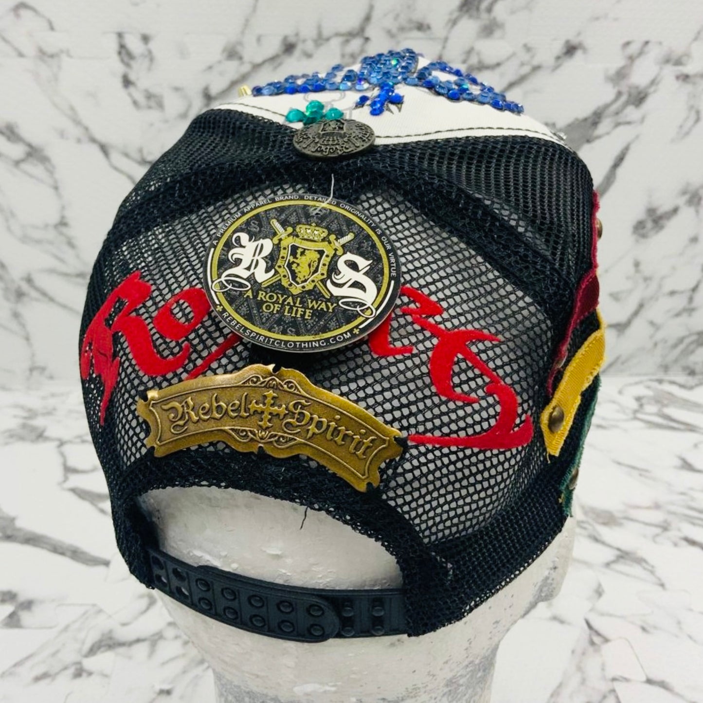 Rebel Spirit Lion King White | Black | Blue | Red | Orange | Yellow Rhinestone Trucker Hat NWT