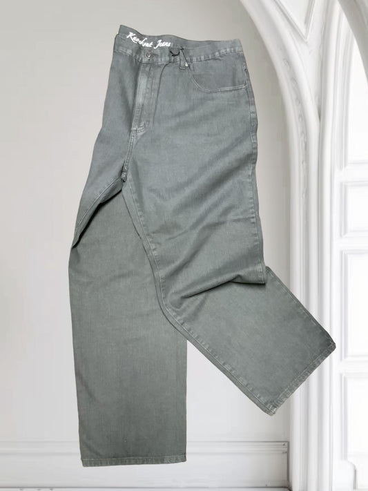 Men's Knockout Big & Tall Solid Grey Denim Pants