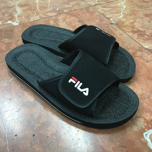 Men’s Fila Slip on Low Black Slides NWT