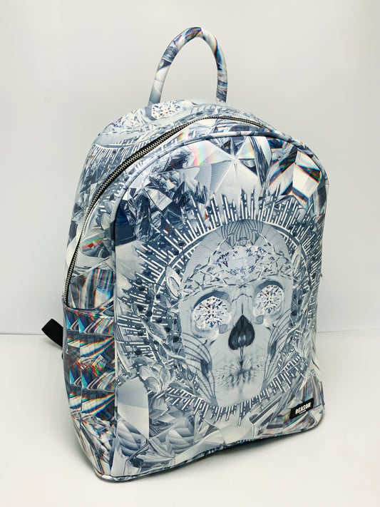 Men’s Reason Diamond Skull Silver | Blue Backpacks NWT