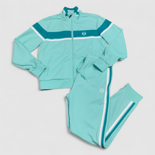 Men’s Sergio Tacchini Teal | Aqua | White Windbreaker Tracksuit NWT