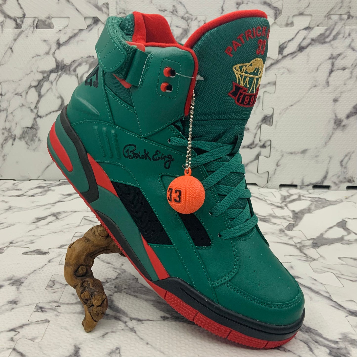 Men’s Patrick Ewing Eclipse Green | Red Sneakers NWT