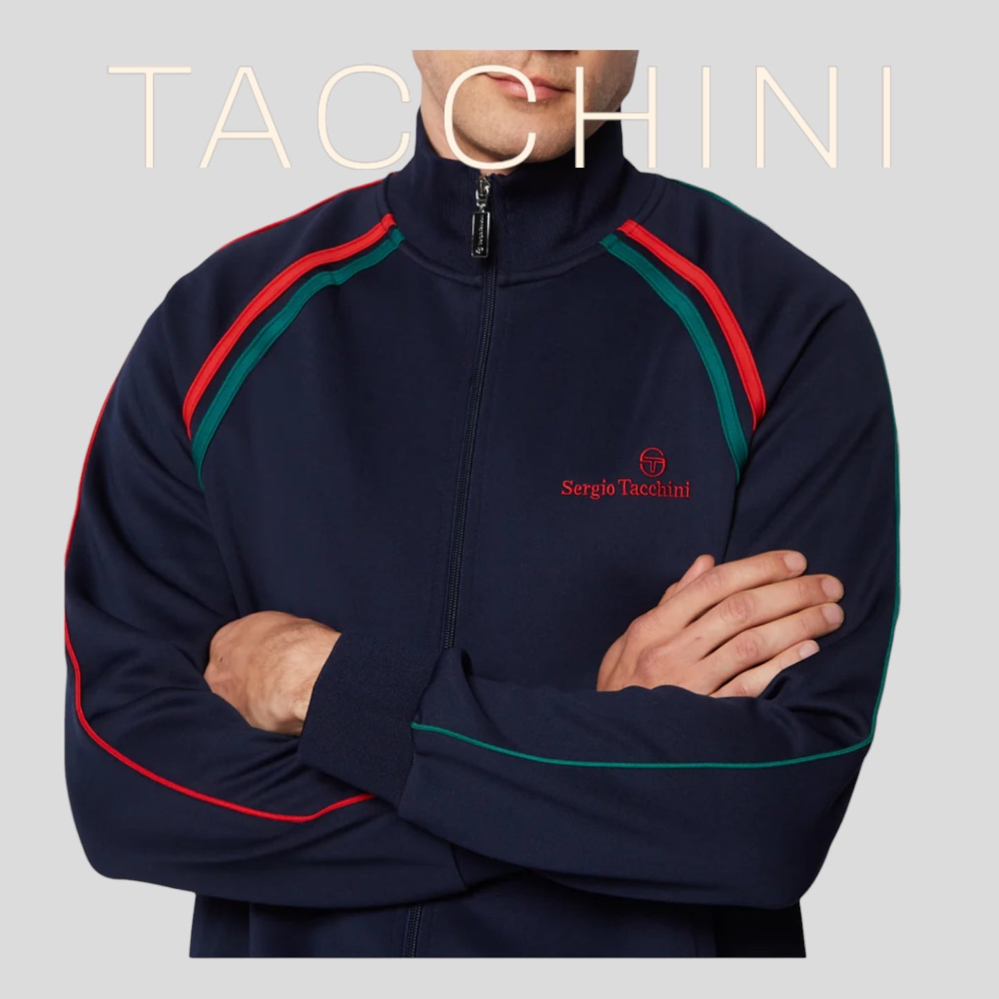 Men’s Sergio Tacchini Navy | Red | Green Tracksuit NWT