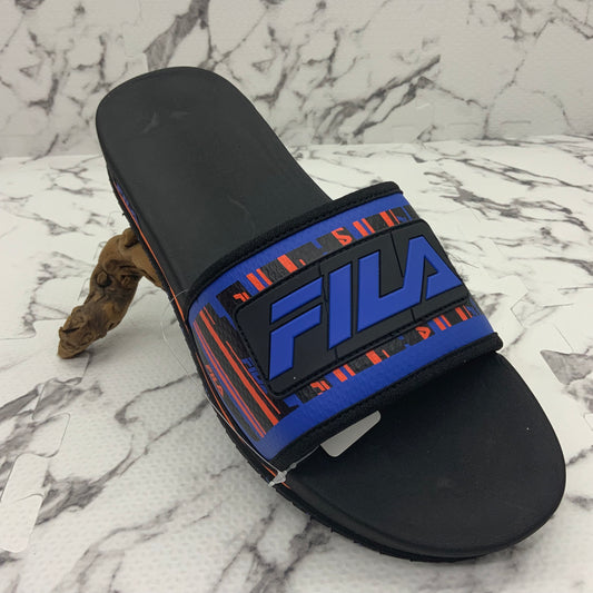 Men’s Fila Black | Blue | Orange Lunar Slides NWT