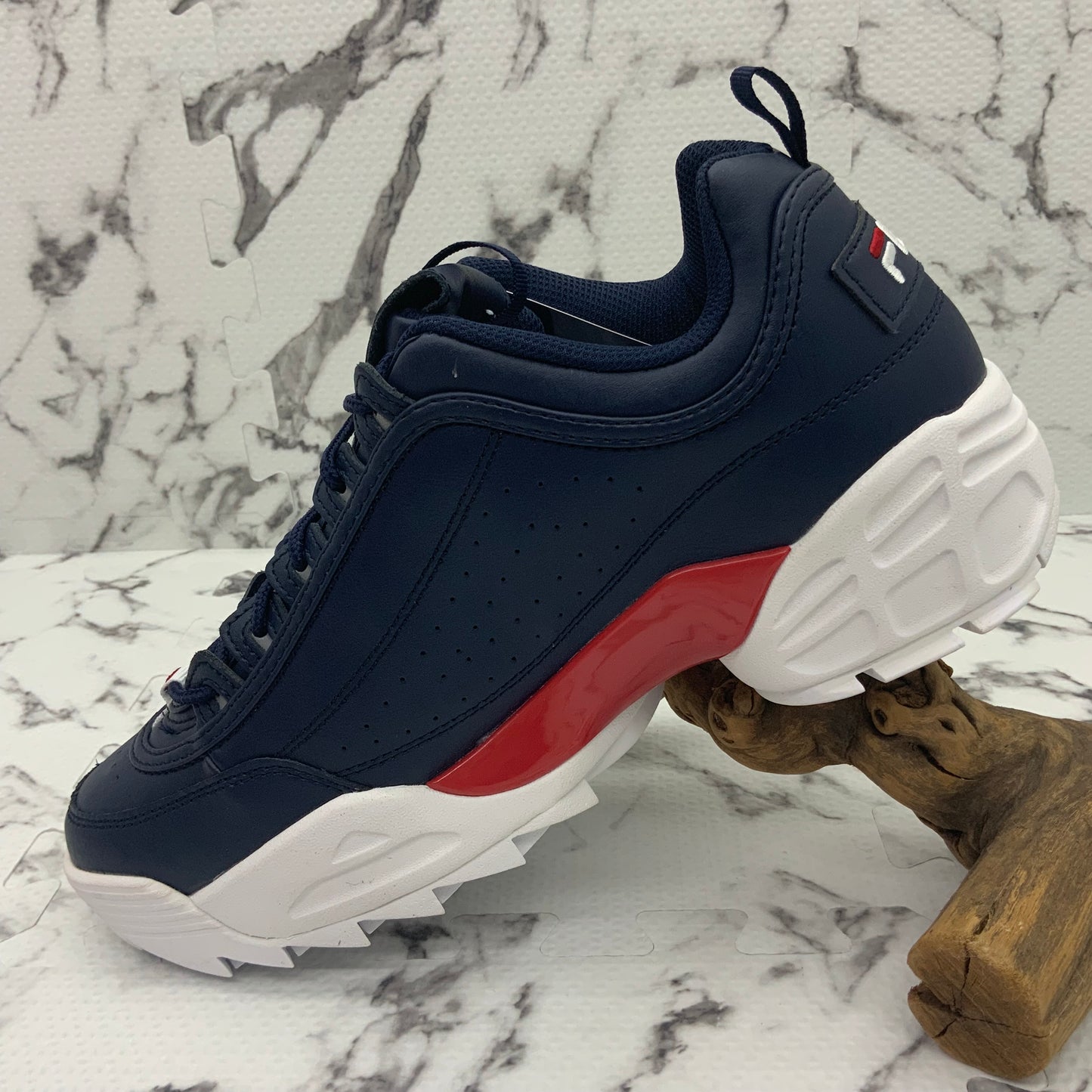 Men's Fila Disruptor II Lab Navy | Red | White Sneakers NWT