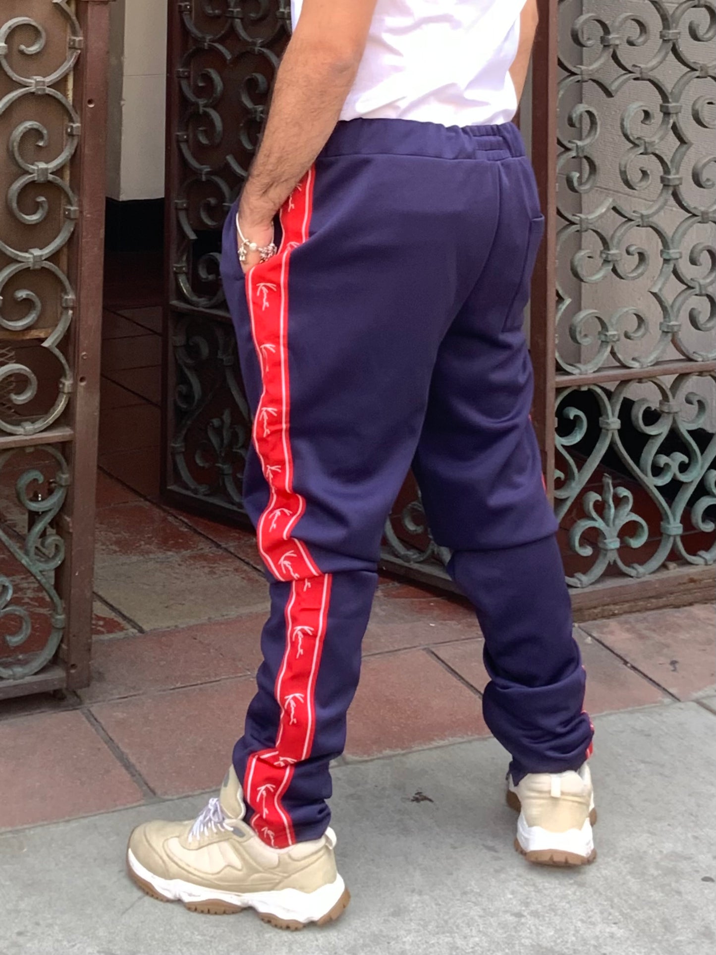 Men's Karl Kani Navy | Red | White Sweatpants NWT