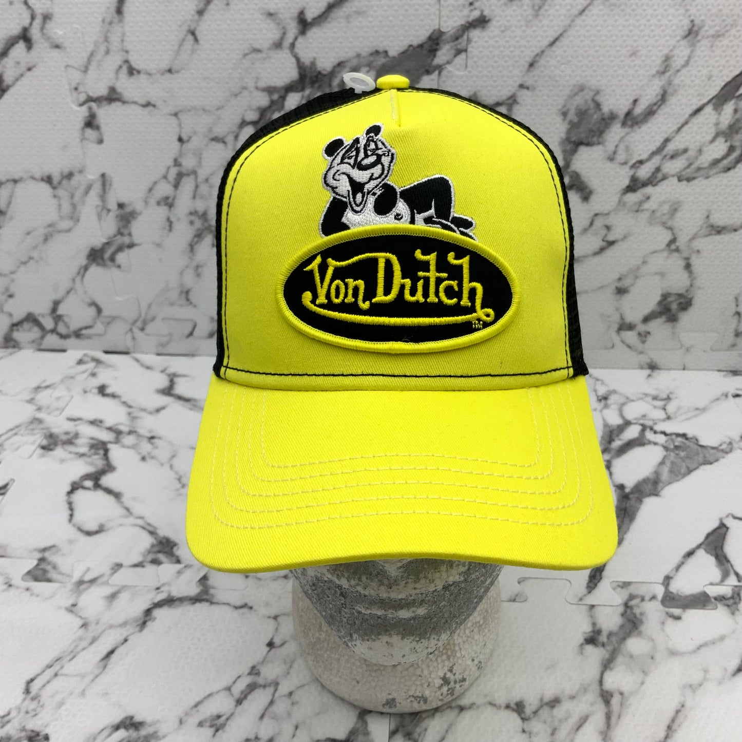 VonDutch Neon Yellow | Black Fashion Trucker Hat NWT