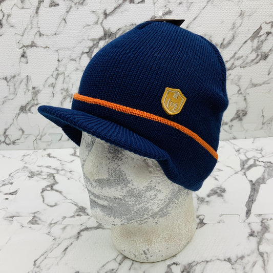 Men's Fashion Navy | Orange w/ Brim Beanie Phat Farm NWT