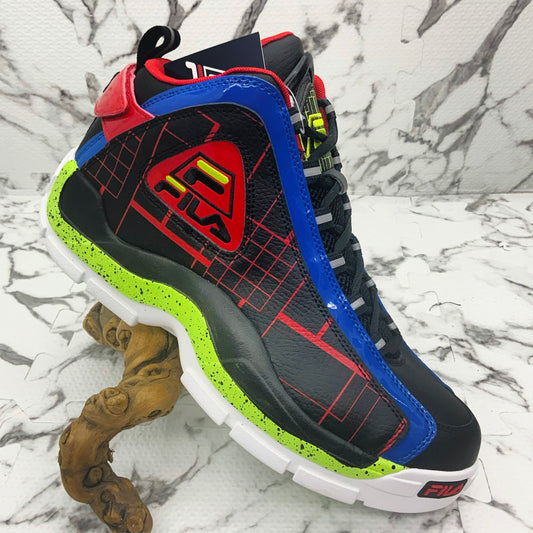 Men’s Fila Grant Hill 2 Black | Red | Lime Green | Royal Sneakers NWT