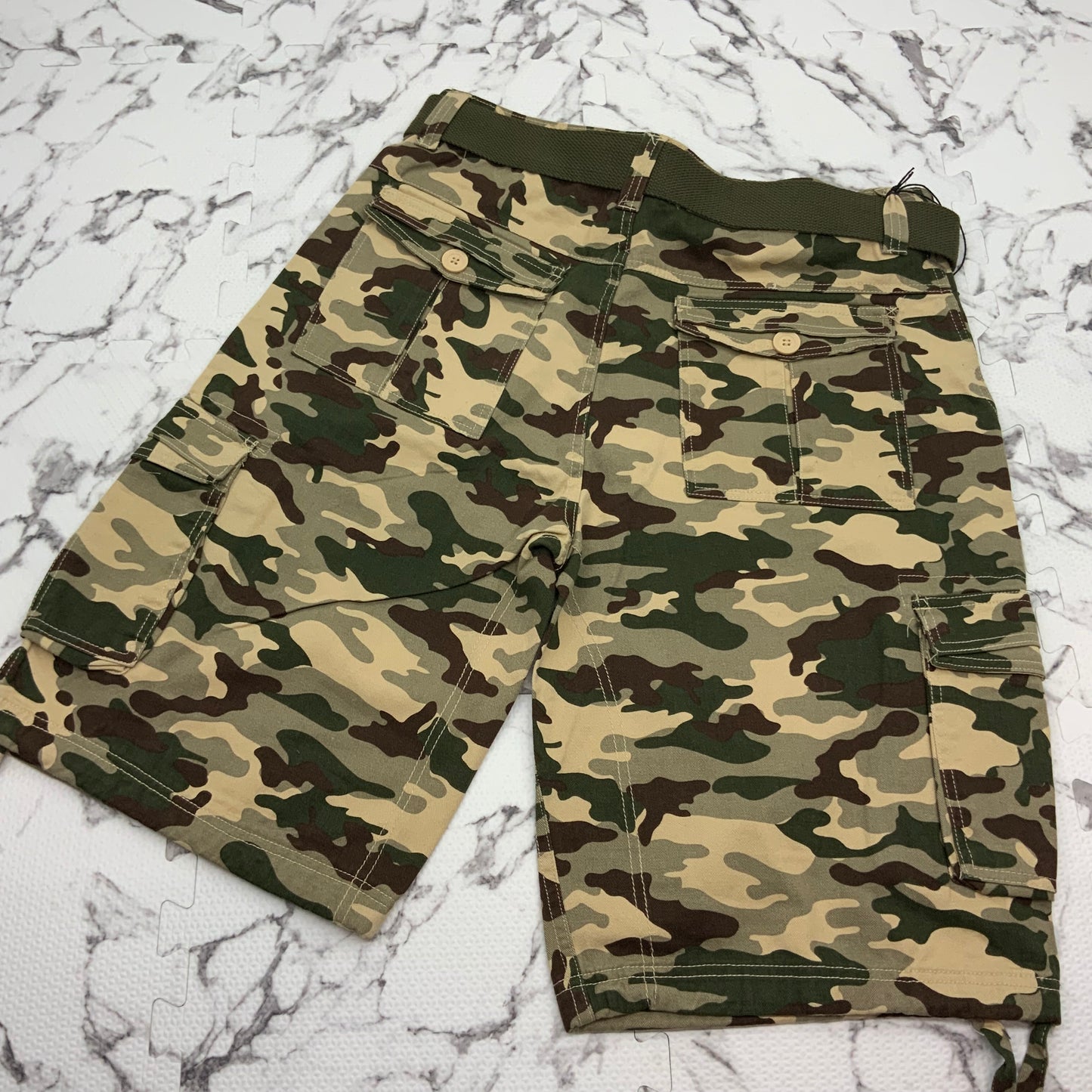 Men's Knockout Brown | Green | Khaki Camouflage Cargo Casual Shorts NWT