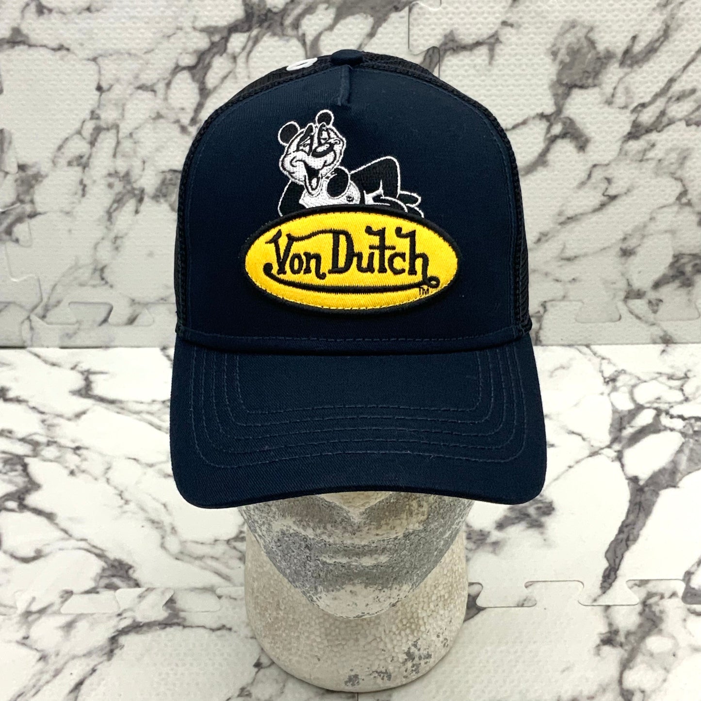 VonDutch Navy | Black | Yellow Fashion Trucker Hat NWT