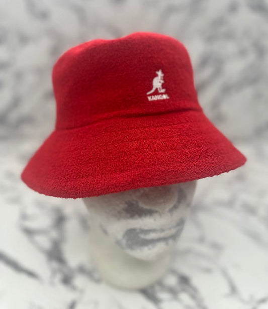 Men's Kangol Red | White Bermuda Bucket Hat NWT
