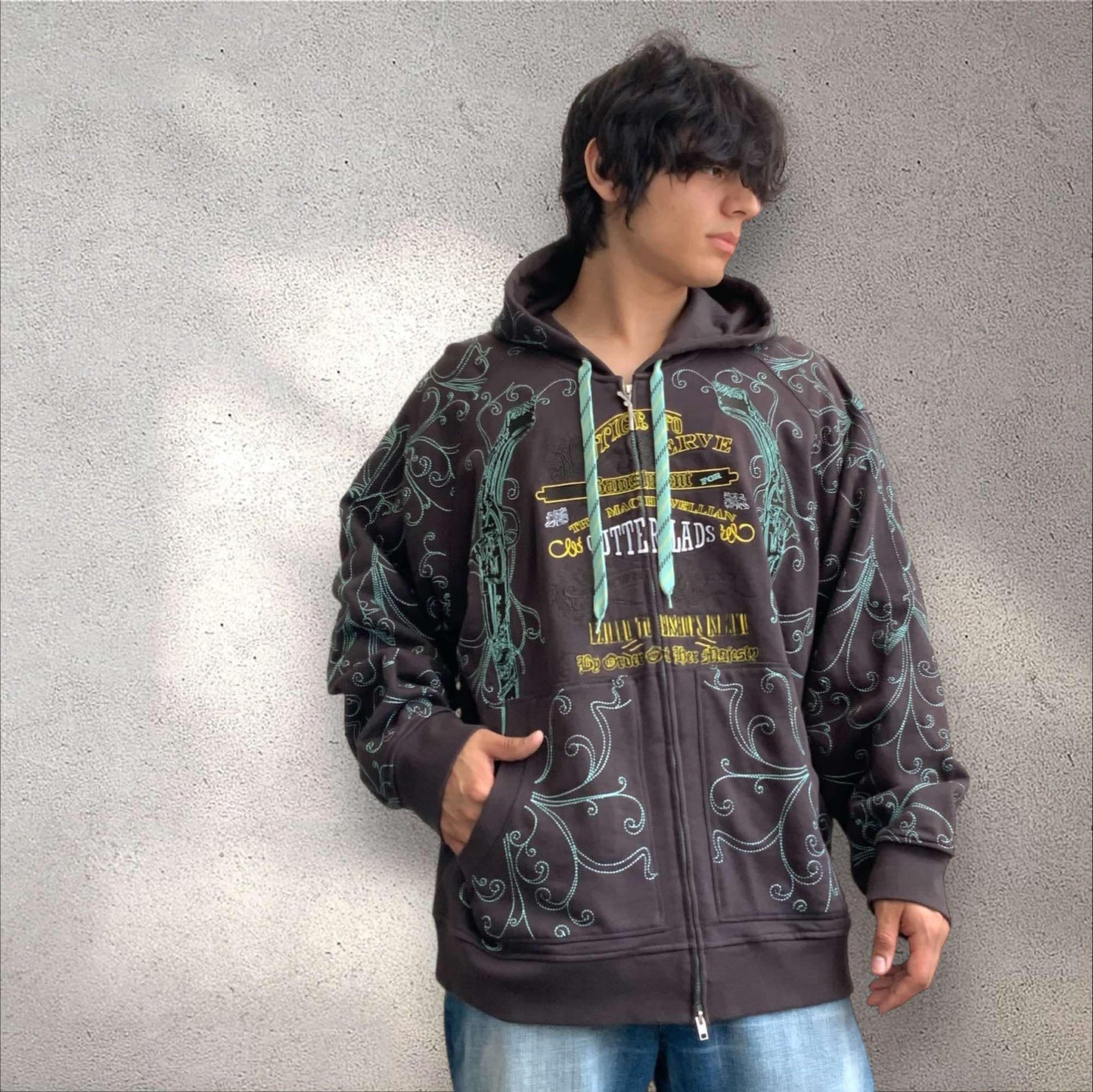 Men's Artful Dodger Brown | Mint | Yellow Hoodie NWT