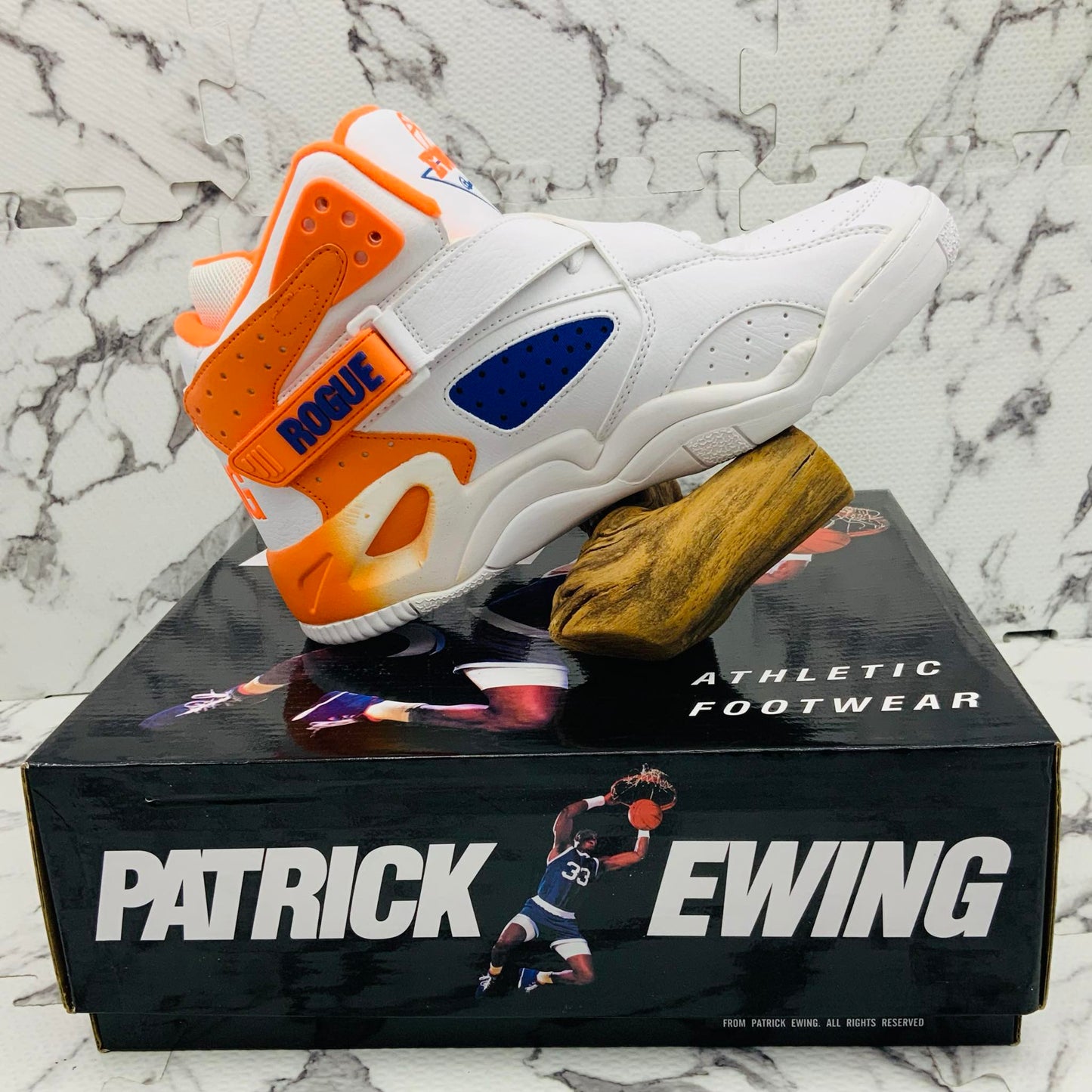 Men’s PATRICK EWING ROGUE White | Blue | Orange Sneakers NWT