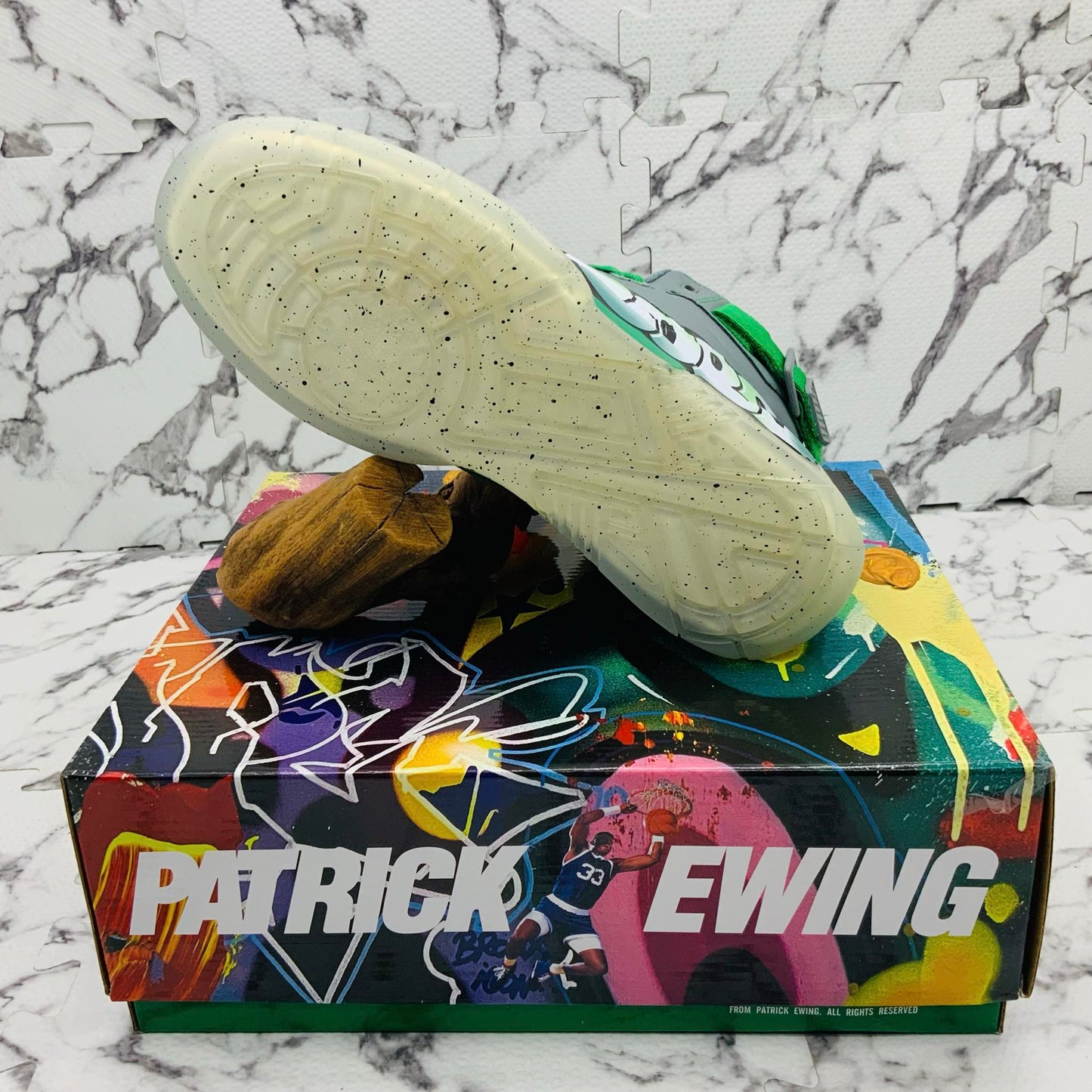 Men’s PATRICK EWING 33 HI X COPE Moneument | Green | Ice Sneakers NWT