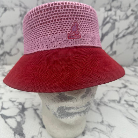 Men's Kangol Pink | Red Double Mesh Lahinch Bucket Hat NWT