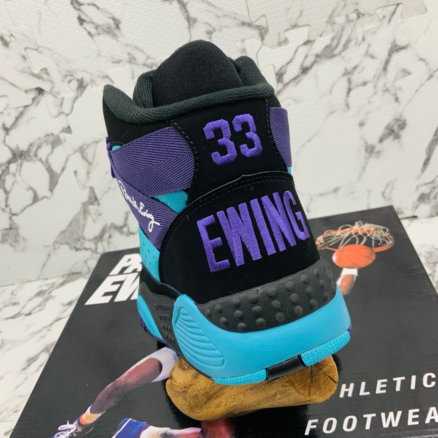 Men’s PATRICK EWING FOCUS Black | Turquoise | Purple Sneakers NWT